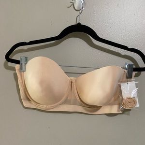 Tan strapless bra 38DD